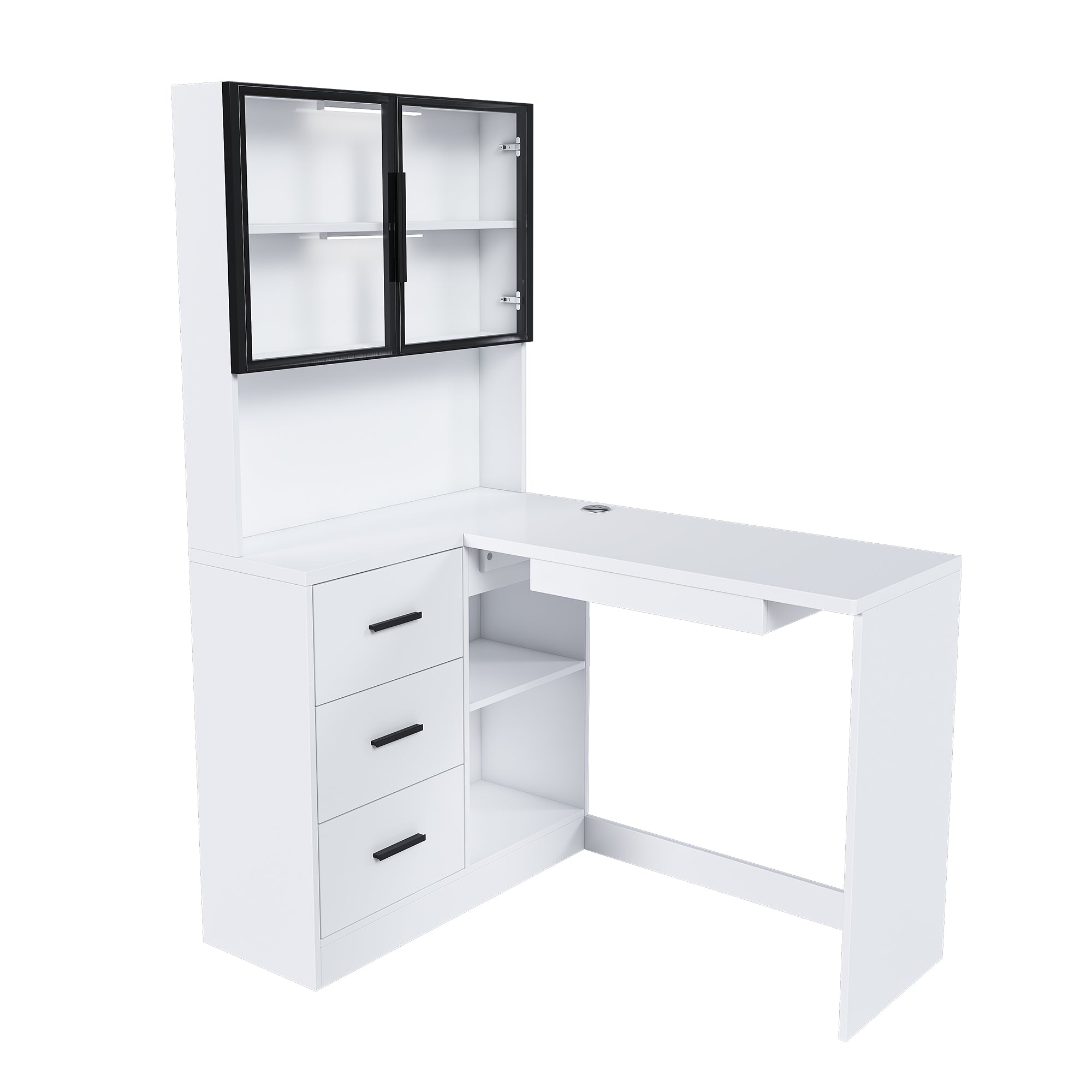 Computer Desk with LED Lights.
