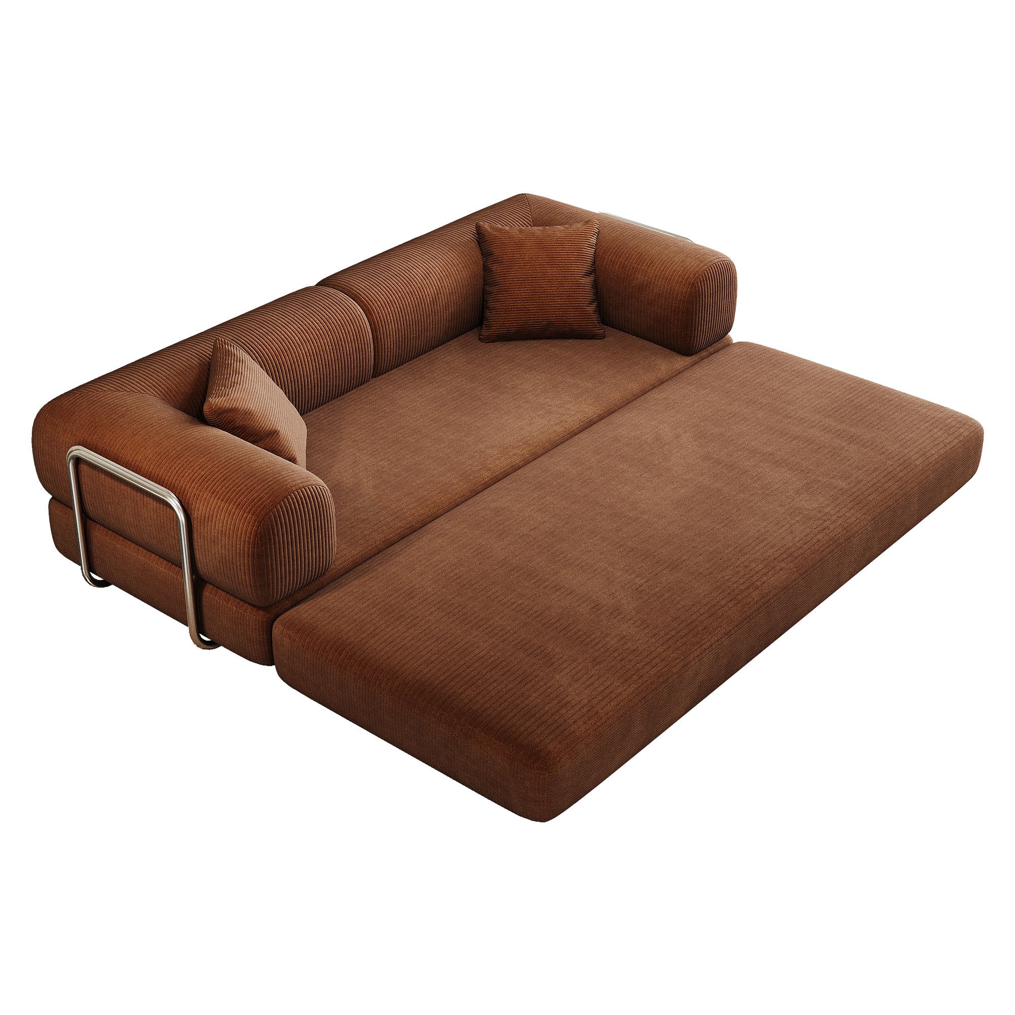 78.8" Compression Sofa Brown