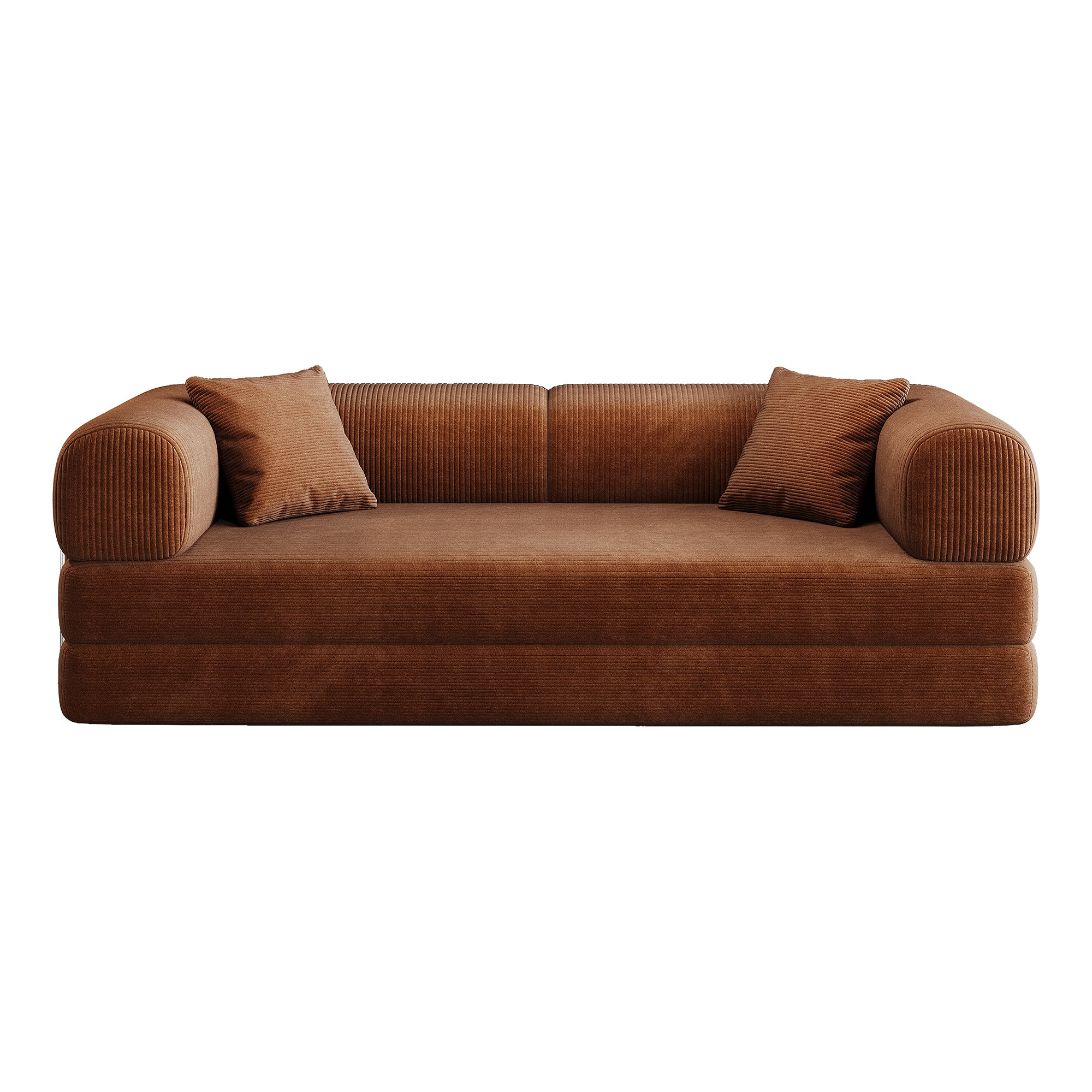 78.8" Compression Sofa Brown