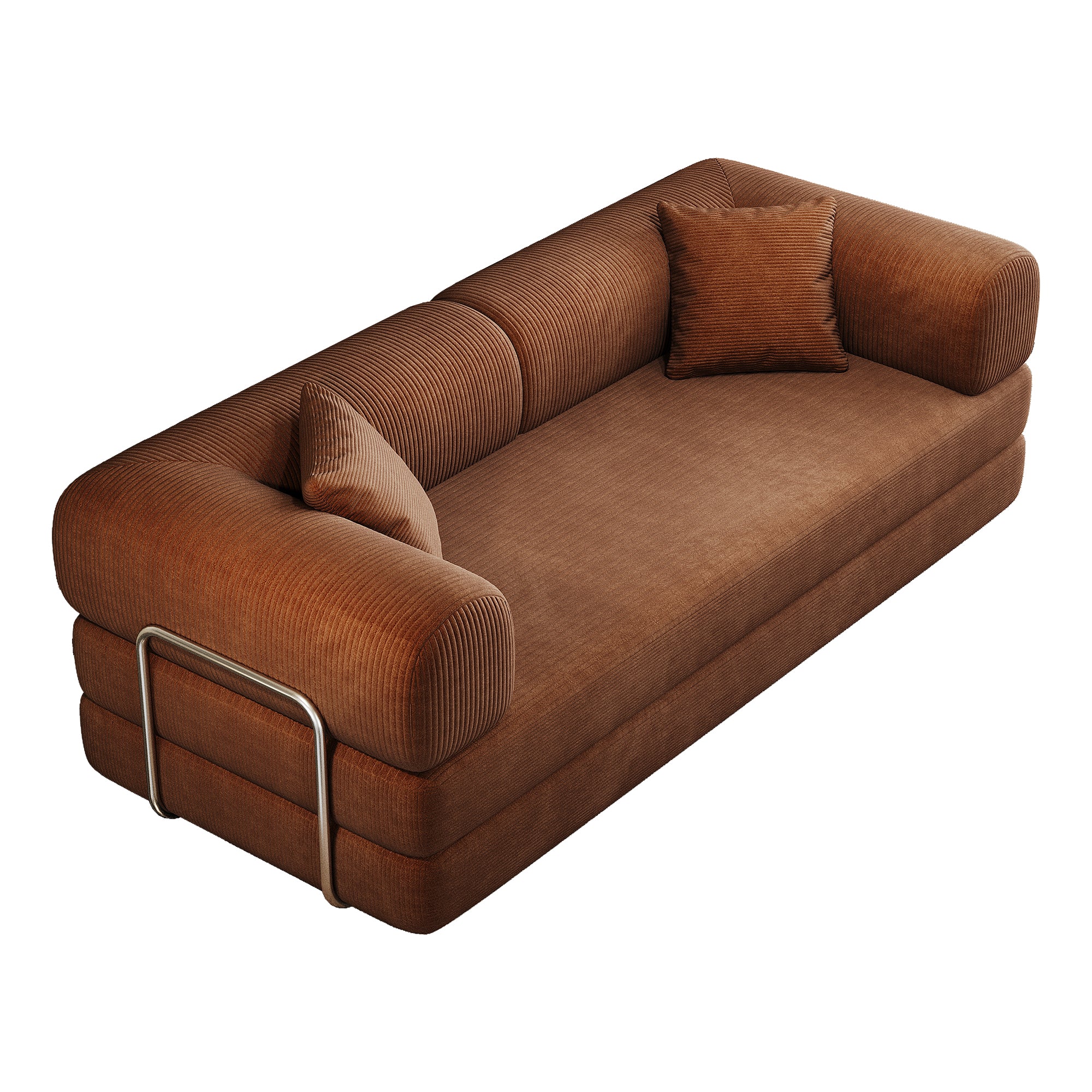 78.8" Compression Sofa Brown