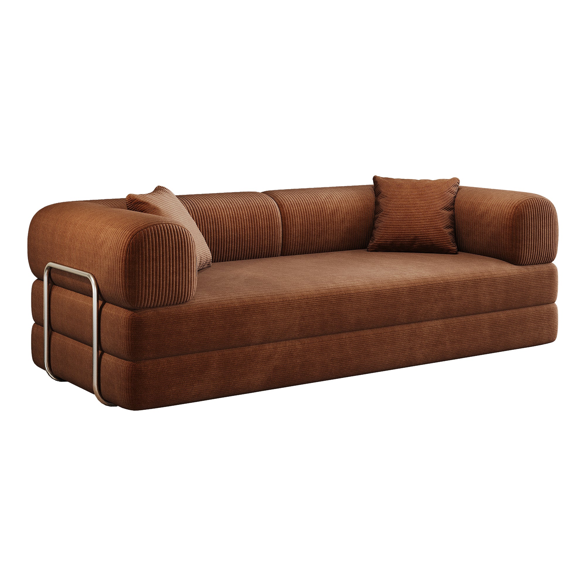 78.8" Compression Sofa Brown
