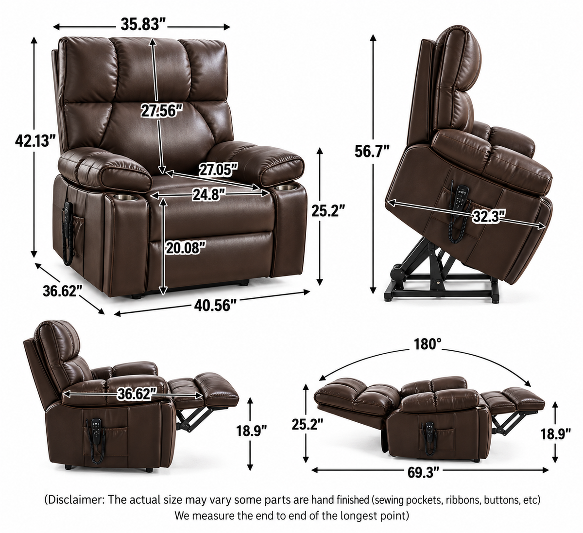 NestingCloud 2.0 Oversized Dual-Motor Power Lift Recliner Chair with Heat & Massage
