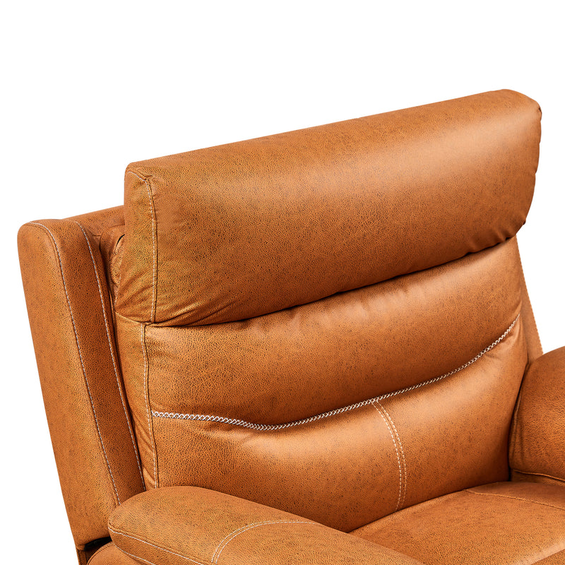 ComfortPivot Swivel Rocking Recliner, Power Headrest - Fuegan Orange (FREE Eye Massager)