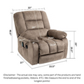 TheCloud Lift Chair Recliner with Back Up Battery, Safety Motion, Brown ‪(FREE 2 Years CPS Warranty)