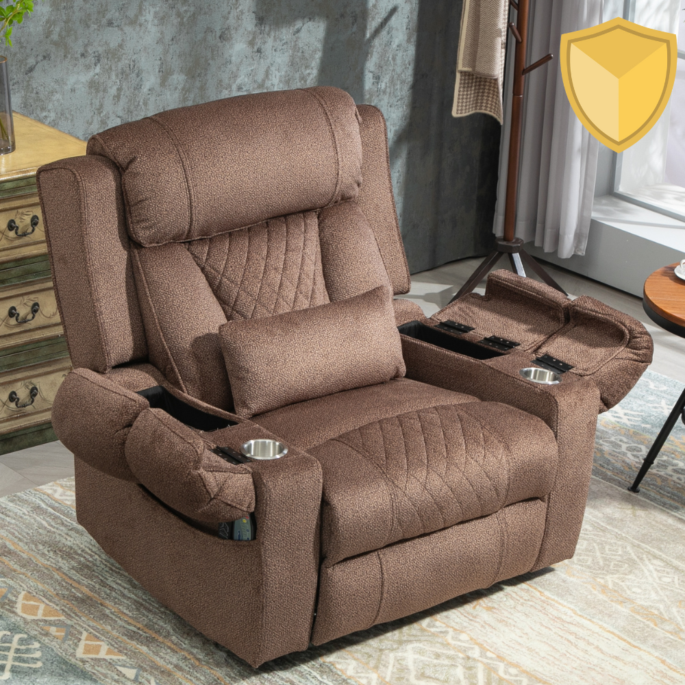 StashEase Lift Chair Lay Flat Recliner, 28 Inch Wide Seat Oversized