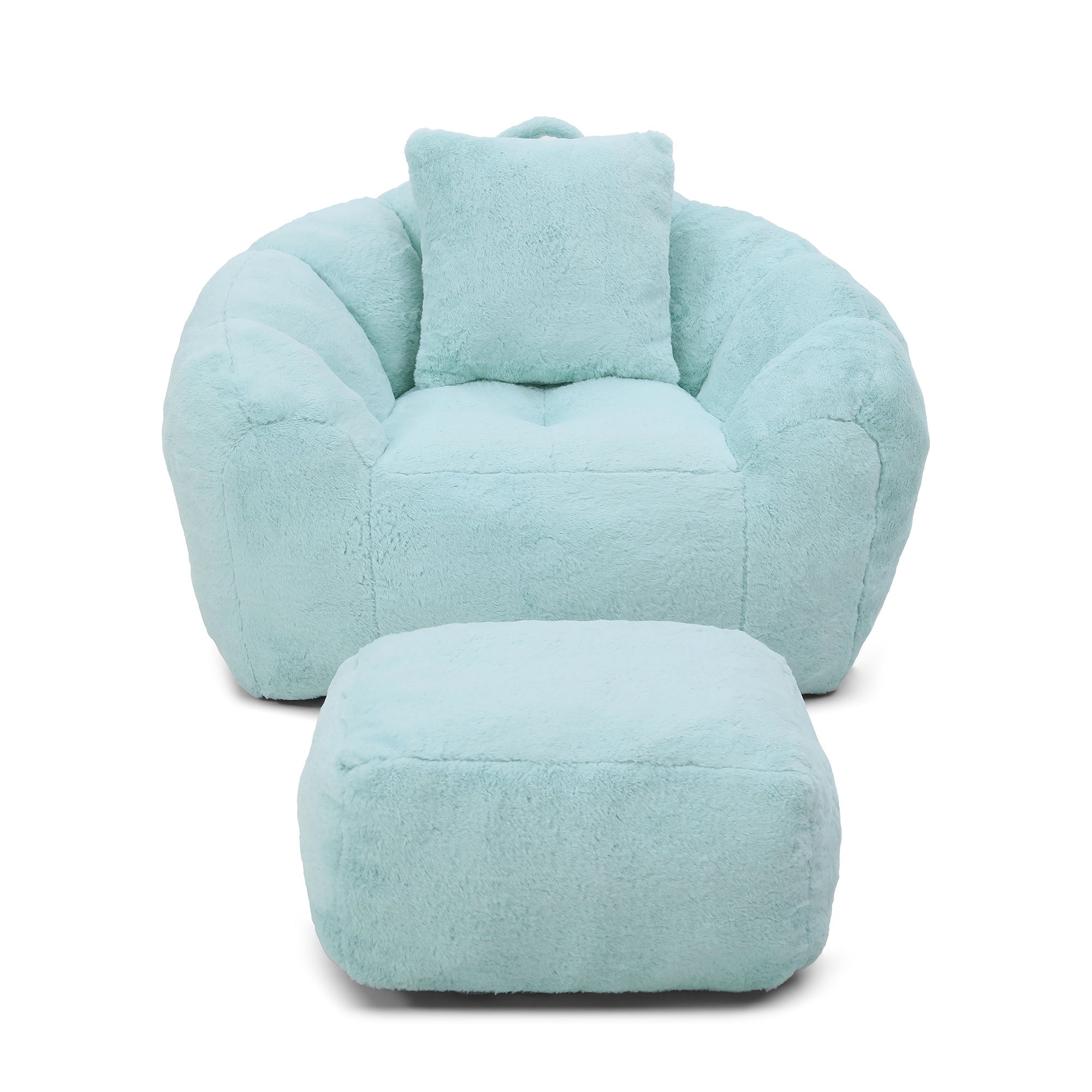 Foam Bean Bag Chair with Footrest.