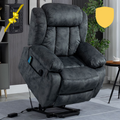 Crius Lift Chair with Back Up Battery for Elderly 38 Inch Wide with Safety Motion, Velvet Dark Cyan-Blue ‪‪(FREE 2 Years Warranty)