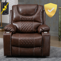 SleepingTitan Origin Lift Chair, 26 Inch Wide Seat 63.5 Inch Length, With Back Up Battery Faux Leather Brown ( ‪(FREE 2 Years  Warranty)