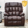 BulkyRiser Lift Chair for Big, 25 Inch Wide Seat with Heat and Massage, with Cup Holder,  Brown (FREE 2 Years Warranty)