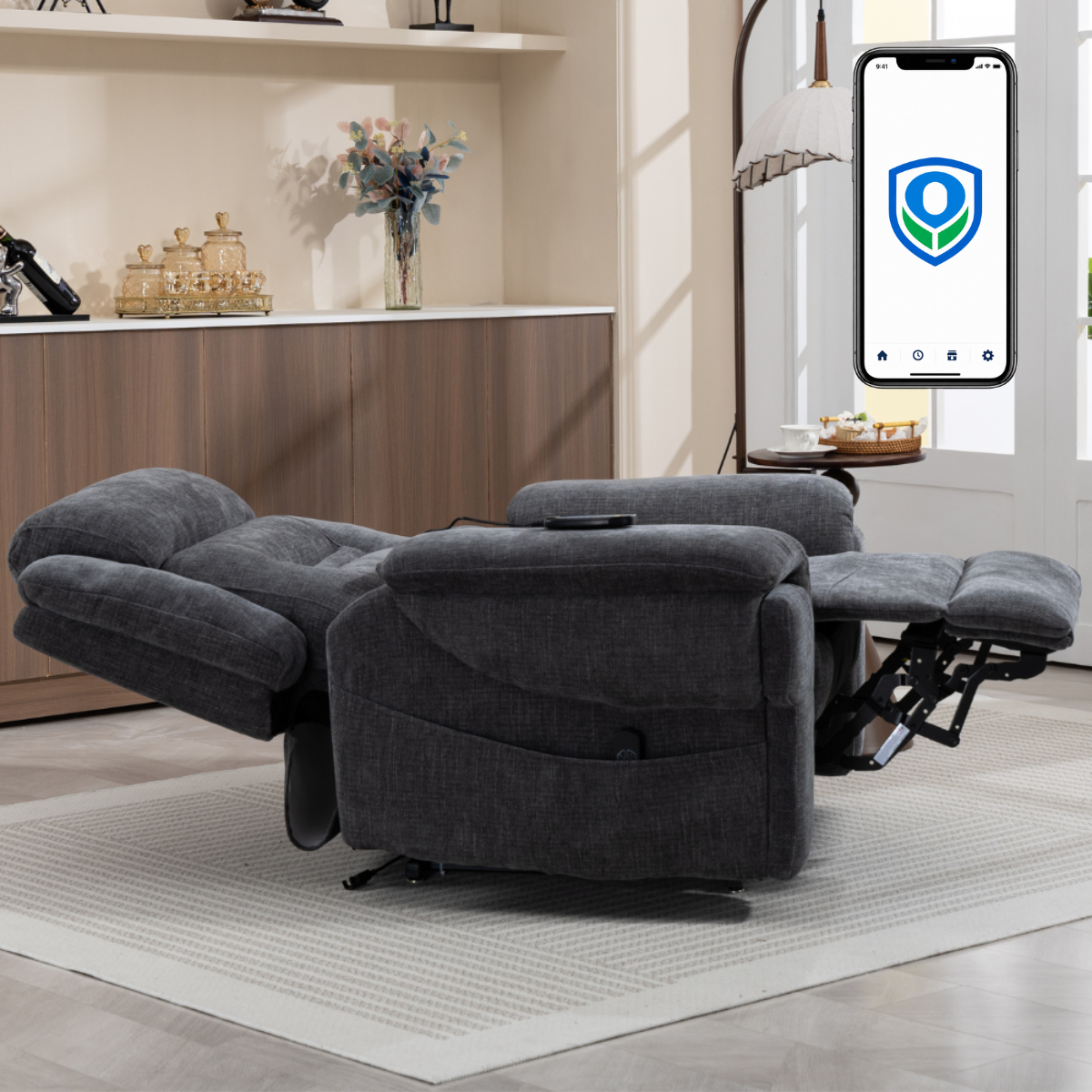 Giant Nova Lay Flat Lift Chair, 28 Inches Seat Oversized