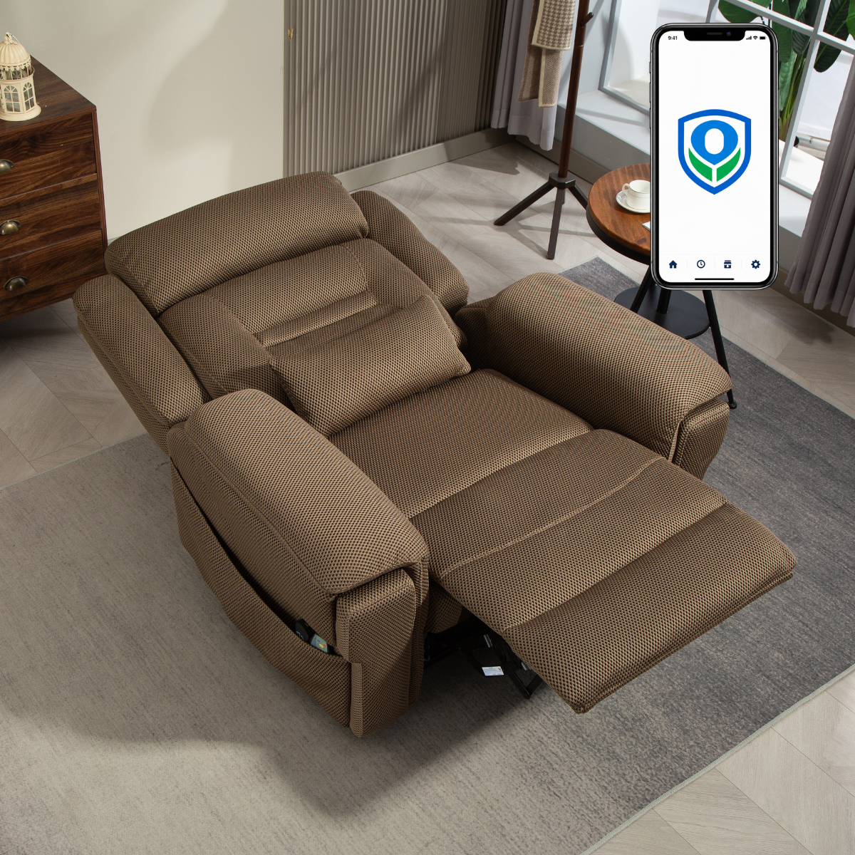 GiantNova Lay Flat Lift Chair, Oversized 28 Inches Seat (Free 2 Years Warranty)