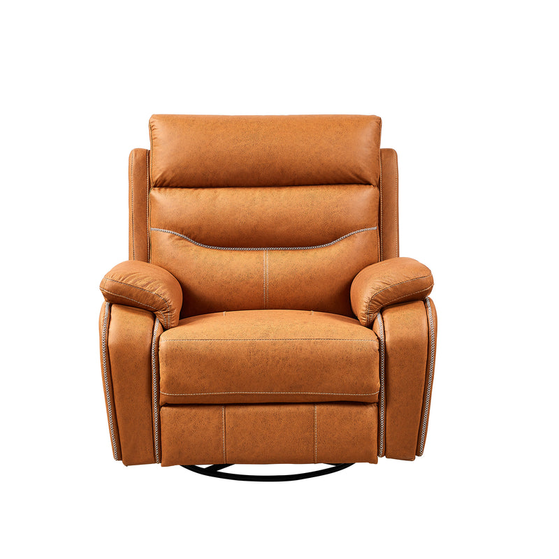 ComfortPivot Swivel Rocking Recliner, Power Headrest - Fuegan Orange (FREE Eye Massager)