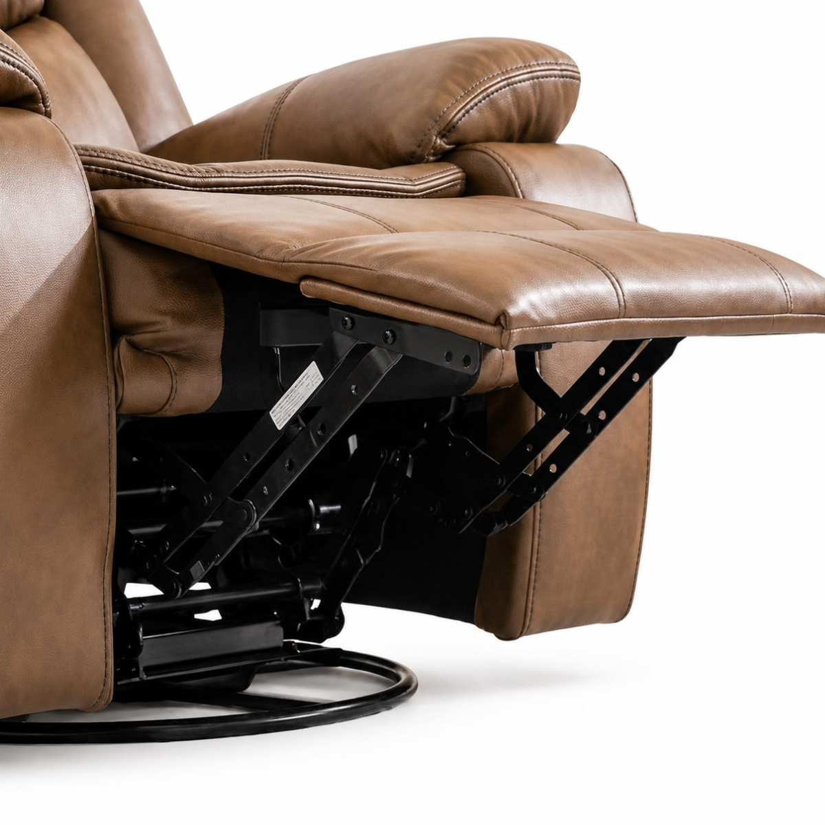 CozyNest Manual Recliner Rocker with 360° Swivel & Padded Armrests