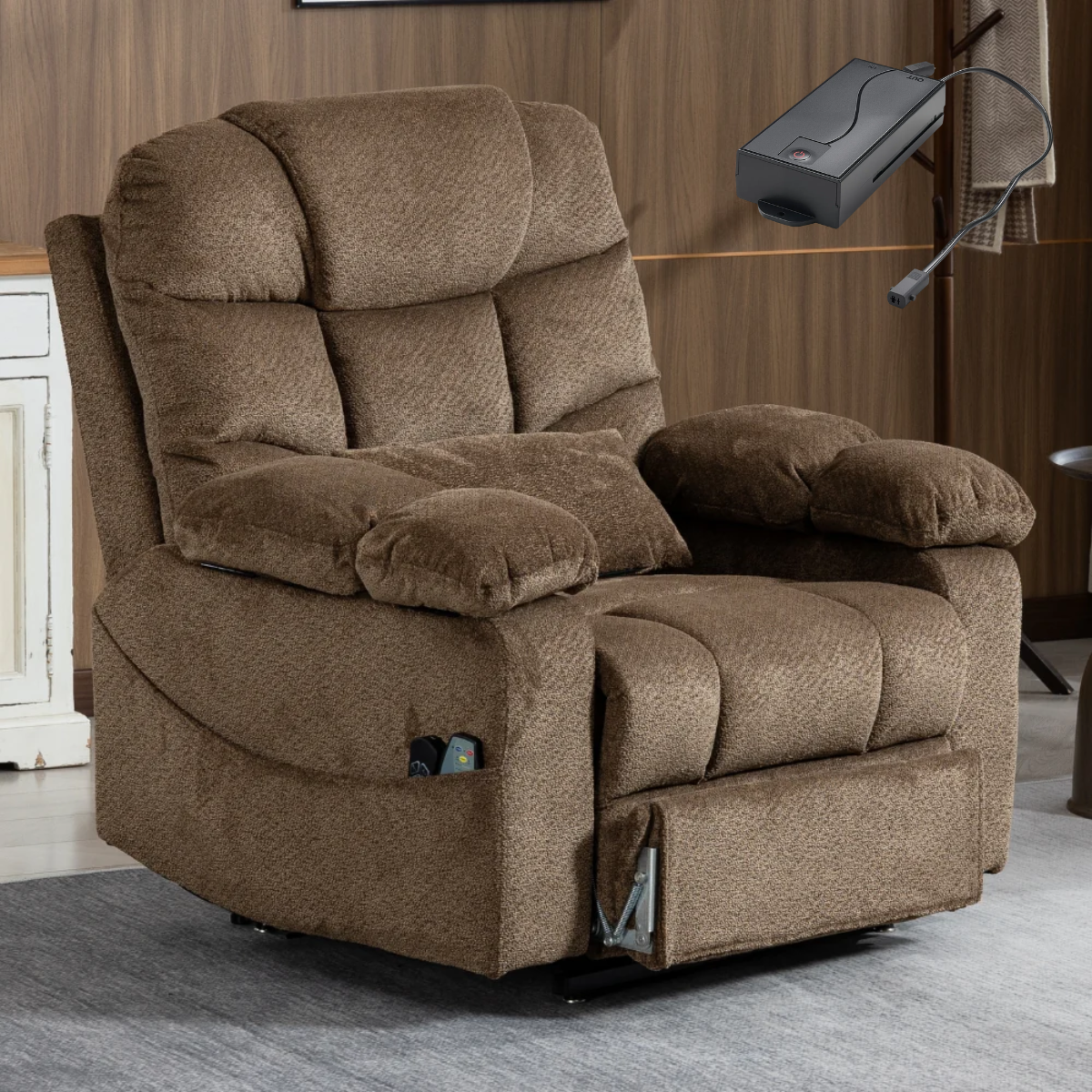 GrandNest Lift Chair - 500 Lbs Big & Tall Dual Motors with Foot Rest Extension with Battery Back Up