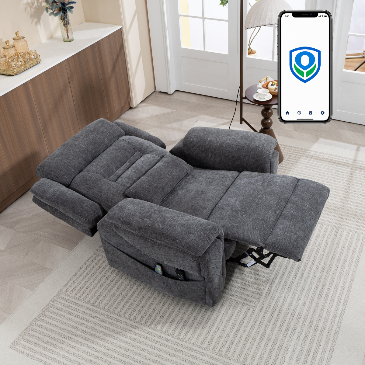 GiantNova Lay Flat Lift Chair, Oversized 28 Inches Seat (Free 2 Years Warranty)