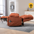 LuxQuad Lay Flat Lift Chair, 25.5 Inch Wide Seat, The First 4 Motors Lift Chair, Sunset Rose (FREE 2 Years Warranty)