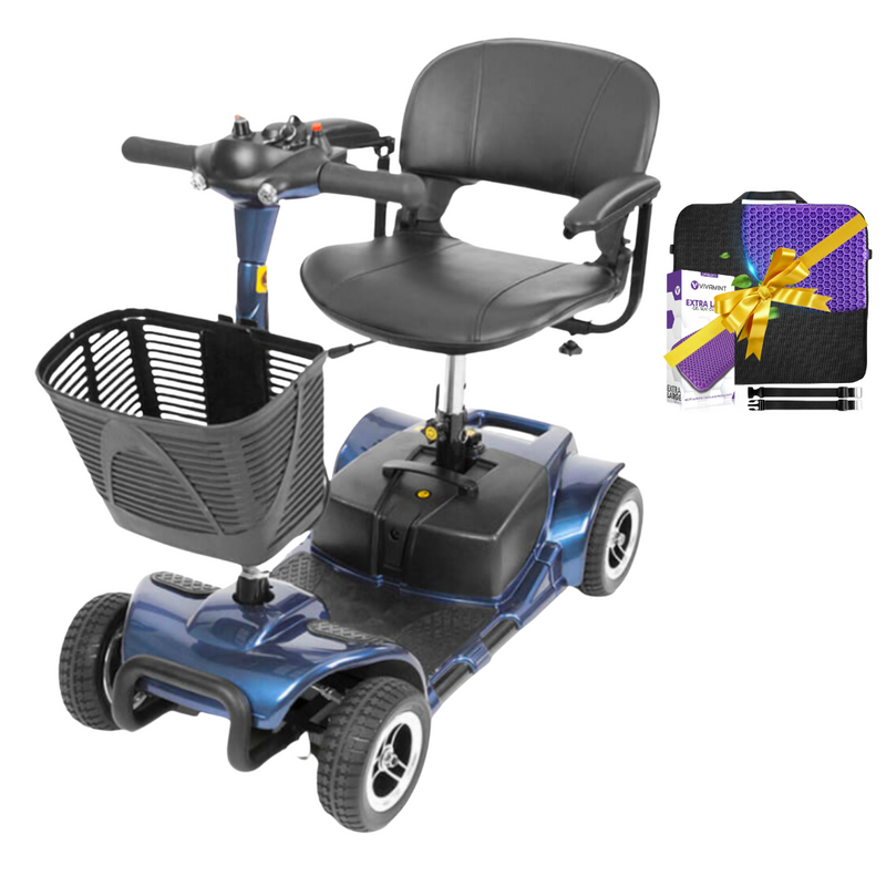Vive 4 Wheel Mobility Scooter, TSA (FREE Seat Cushion with Strap)
