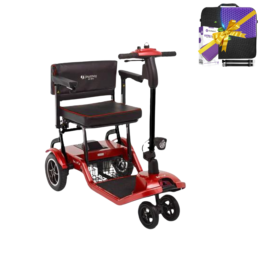 Journey Health and Lifestyle So Lite™ Lightweight Folding Scooter Blue (FREE Seat Cushion with Strap)