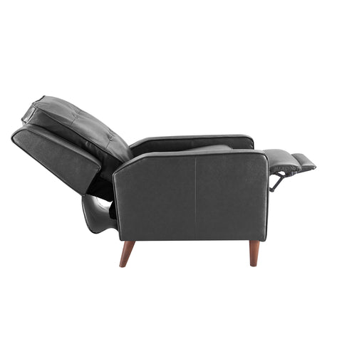 Recliner Chair Push Back, Medieval style Accent Chair - Black