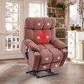 NestingCloud Lift Chair with Dual Motor, 180° Lay Flat Recliner, Heat and Massage, Rose ‪(FREE 2 Years CPS Warranty)