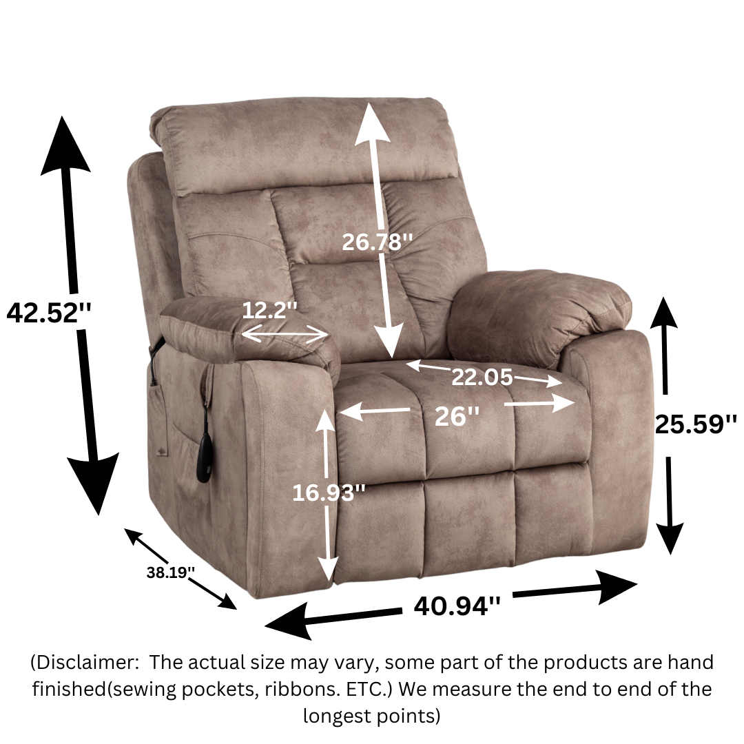 Please note that the size of our products may vary slightly, as some parts are hand-finished with sewing pockets, ribbons, and more. We measure our products from end to end at their longest point to ensure accuracy. Shop with confidence and enjoy our high-quality furniture, knowing that we take great care in our craftsmanship.