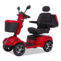 Metro Mobility 4 Wheel All Terrain Mobility Scooter for Seniors - 700W Heavy Duty Mobility Scooter for Adults - Long Range Power Extended Battery with Full LED Lighting and Thickened Luxury Seat - Red ( Free 2 Years Warranty))