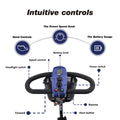 Metro Mobility MAX SPORT 4-Wheel Mobility Scooter, Flat Free Tires, 300 Watt, and Automatic Braking System - Blue (FREE Raincoat)