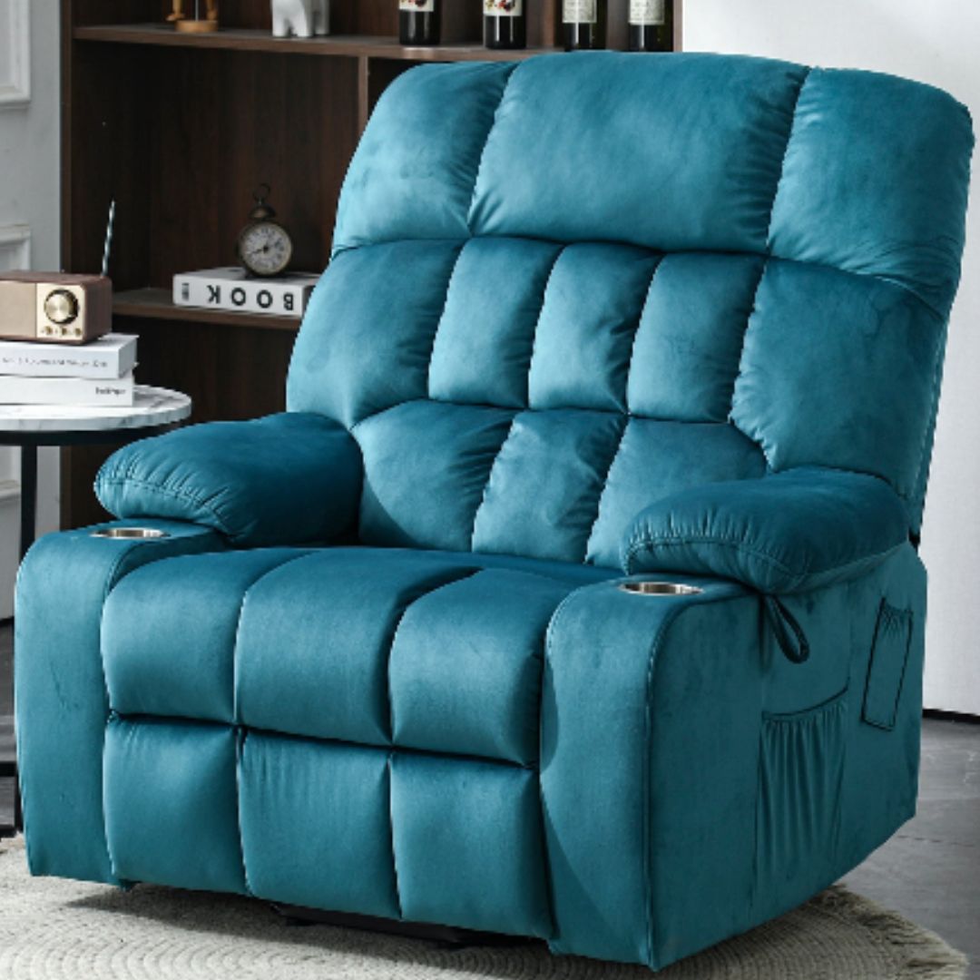 BulkyRiser Lift Chair, 25 Inch Seat Oversized, Teal (Free 2 Years Warranty)