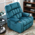 BulkyRiser Lift Chair for Big, 25 Inch Wide Seat with Heat and Massage, with Cup Holder, Teal ‪(FREE 2 Years Warranty)