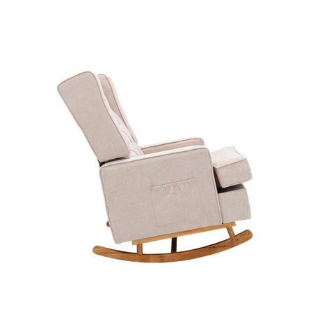 Rocking Chair, Free Area Rug, Solid Wood, Ultra Comfy Cushion