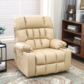 BulkyRiser Lift Chair for Senior, 25 Inch Wide Seat with Heat and Massage, with Cup Holder,  Beige ‪(FREE 2 Years CPS Warranty)