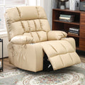 BulkyRiser Lift Chair for Senior, 25 Inch Wide Seat with Heat and Massage, with Cup Holder,  Beige ‪(FREE 2 Years CPS Warranty)