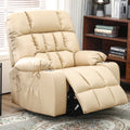 BulkyRiser Lift Chair for Senior, 25 Inch Wide Seat with Heat and Massage, with Cup Holder,  Beige ‪(FREE 2 Years CPS Warranty)