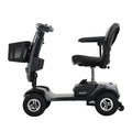 Metro Mobility 4-Wheel Mobility Scooter, Pneumatic Tires, Easy Charge and Automatic Braking System - Grey (FREE 2 Years Warranty))