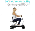 Airline Approved Mobility Scooter Vive Folding Mobility Scooter for Adult  (Free Scooter Backpack)