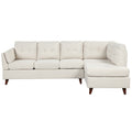98 Inch L Shape Sofa with Chaise Lounge,Sectional Sofa with one Lumbar Pad,Beige (Free Coffee table)