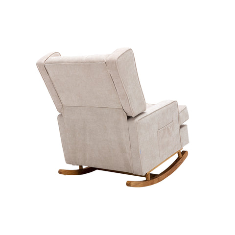 Rocking Chair, Free Area Rug, Solid Wood, Ultra Comfy Cushion