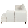 98 Inch L Shape Sofa with Chaise Lounge,Sectional Sofa with one Lumbar Pad,Beige (Free Coffee table)