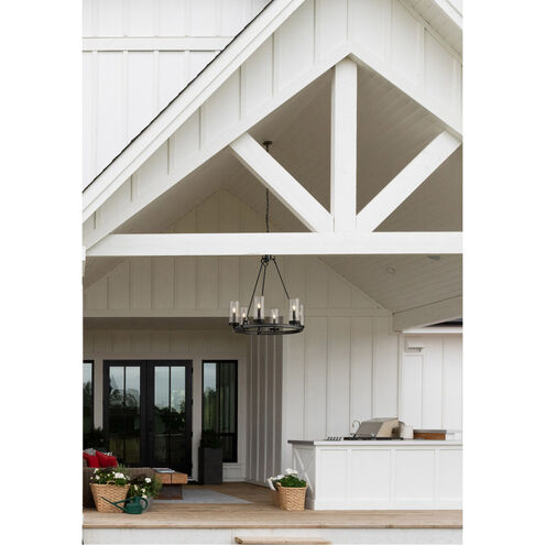 Marlow 6 Light 28 inch Ashen Barnboard Outdoor Pendant
