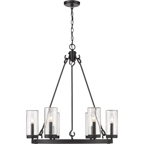 Marlow 6 Light 28 inch Matte Black Outdoor Pendant