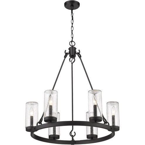 Marlow 6 Light 28 inch Matte Black Outdoor Pendant
