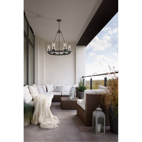 Marlow 6 Light 28 inch Matte Black Outdoor Pendant