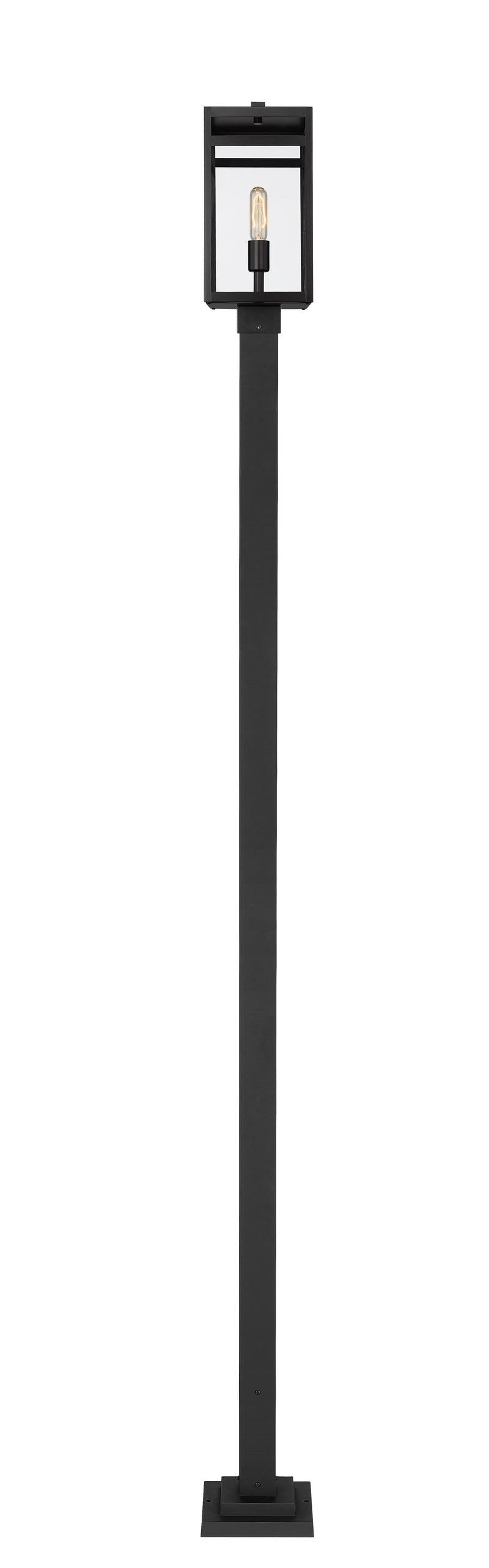 Nuri 1 Light 112 inch Black Outdoor Post Mounted Fixture