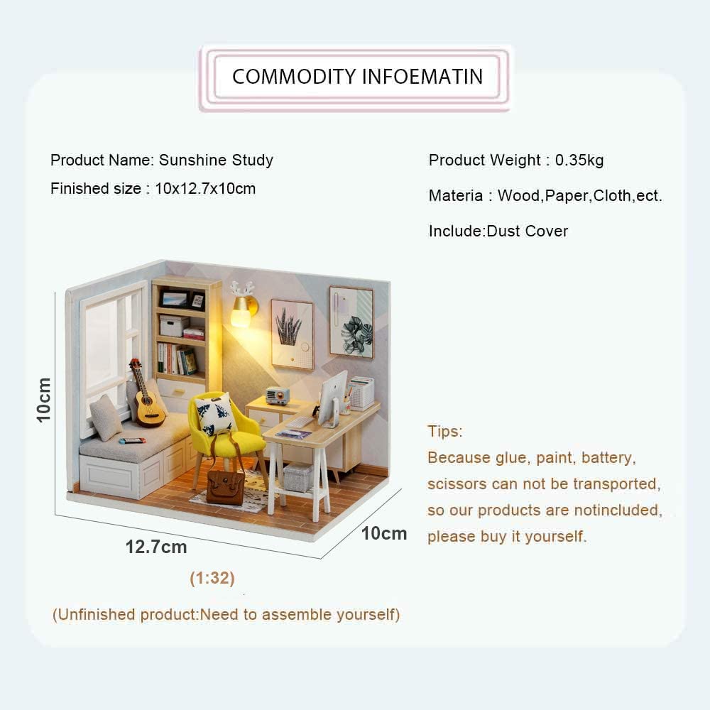 DIY Wooden Dollhouse Kit Plus Dust Proof (Add 1 per Order)