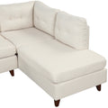 98 Inch L Shape Sofa with Chaise Lounge,Sectional Sofa with one Lumbar Pad,Beige (Free Coffee table)