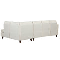 98 Inch L Shape Sofa with Chaise Lounge,Sectional Sofa with one Lumbar Pad,Beige (Free Coffee table)