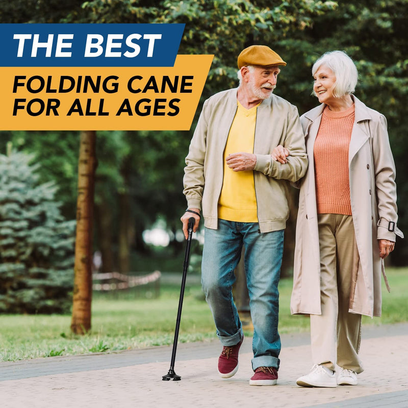 Walking Cane 250 Lbs Weight Limit, 5-Level Height Adjustable with Pivot Base