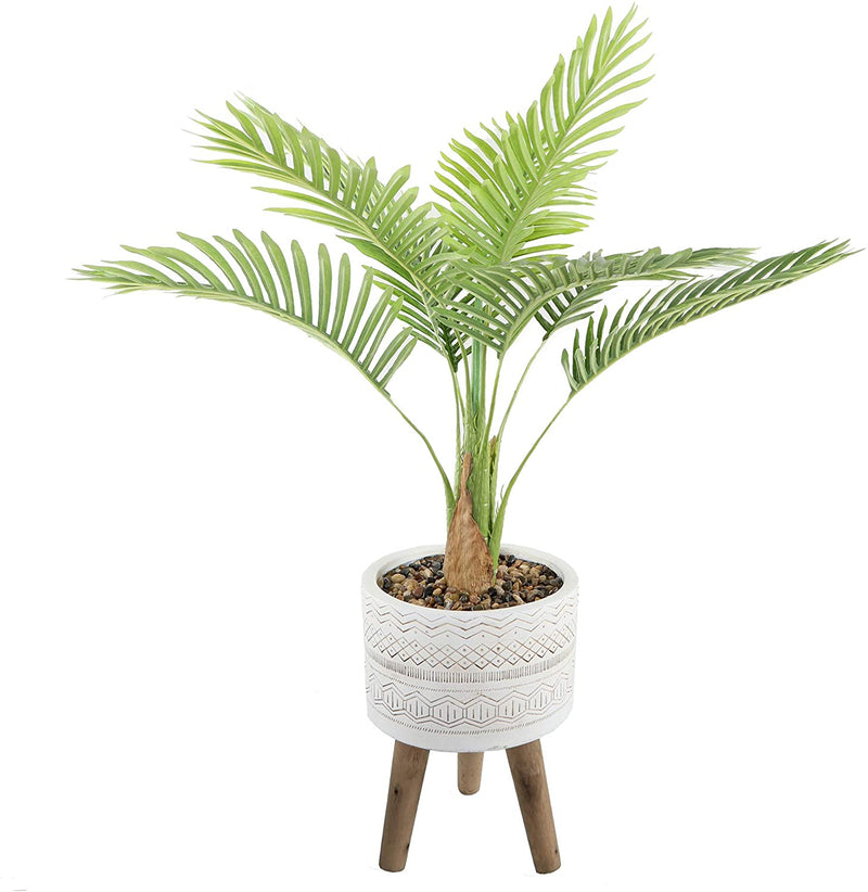 Artificial Plants 41" Palm in 10" Tribal Fiberglass on Stand