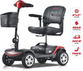 Metro Mobility 4-Wheel Mobility Scooter, Flat Free Tires, and Automatic Braking System - Red (Free 2 Years Warranty)