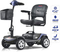 Metro Mobility 4-Wheel Mobility Scooter, Flat Free Tires, and Automatic Braking System - Blue (Free 2 Years Warranty)